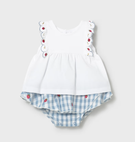 Mayoral Top & Skirt Set with Nappy Cover Style 1820 - Lagoon